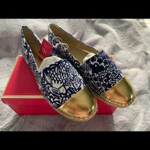 Lilly Pulitzer Target Cobalt Espadrille shoes 10.5